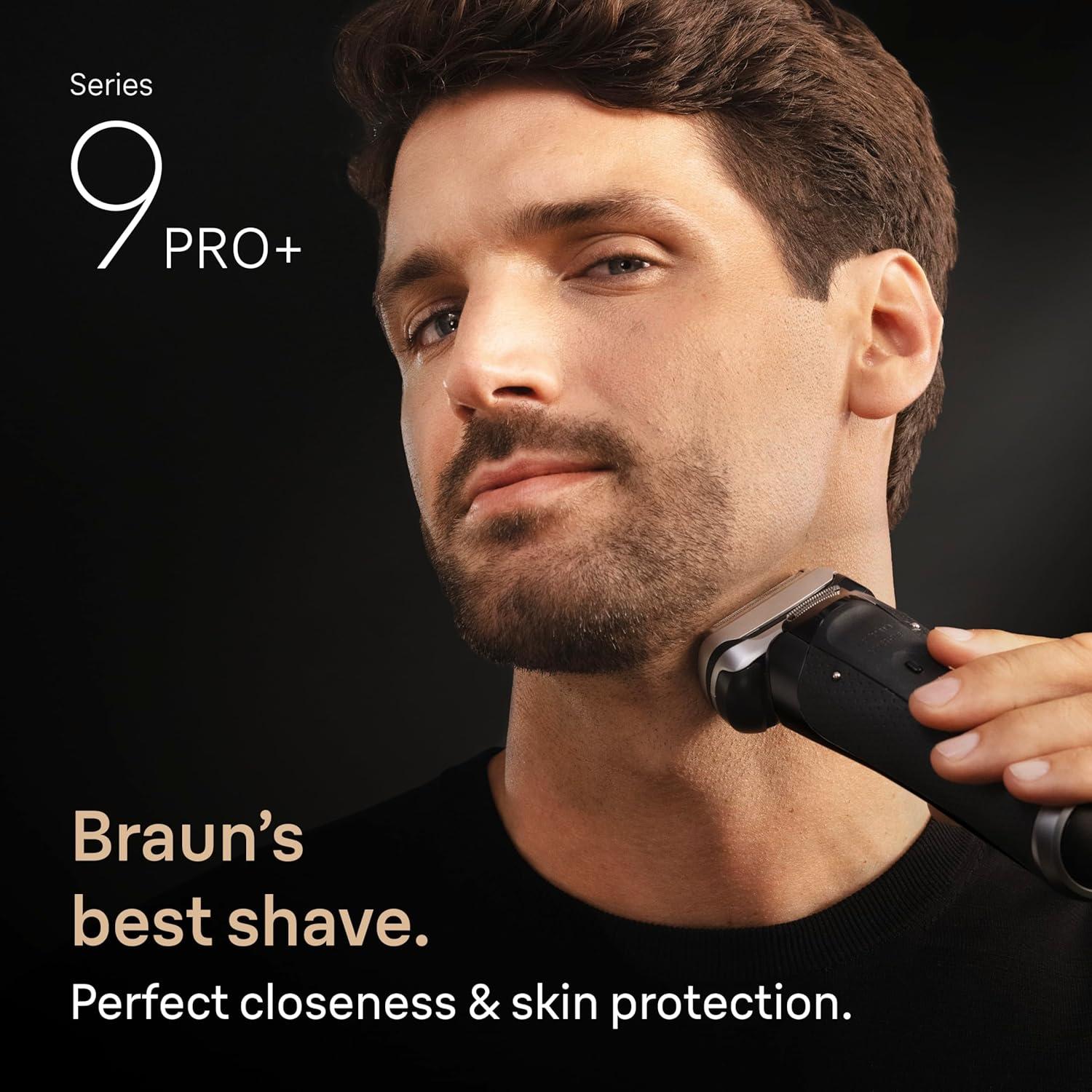 Braun Series 9 PRO+ Electric Shaver, Pro SensoAdapt, 6in1 SmartCare Center, Wet & Dry Razor, 9660CCPS, Black(9660cc)