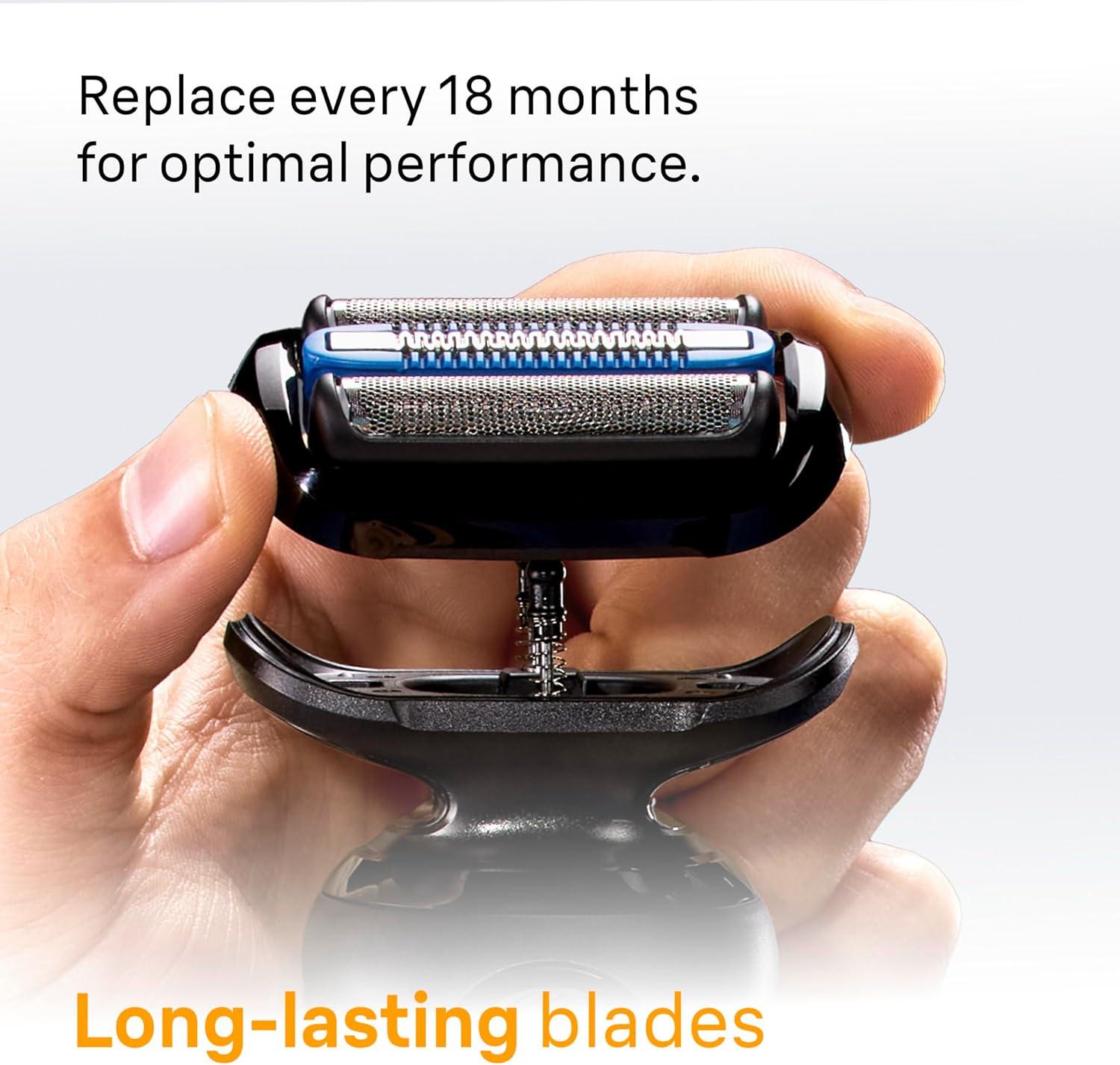 Braun Electric Razor for Men Series 5, Electric Shaver, Precision Trimmer, Extra Shaver Head, 4-in-1 Clean & Charge Center, S5 5165ps