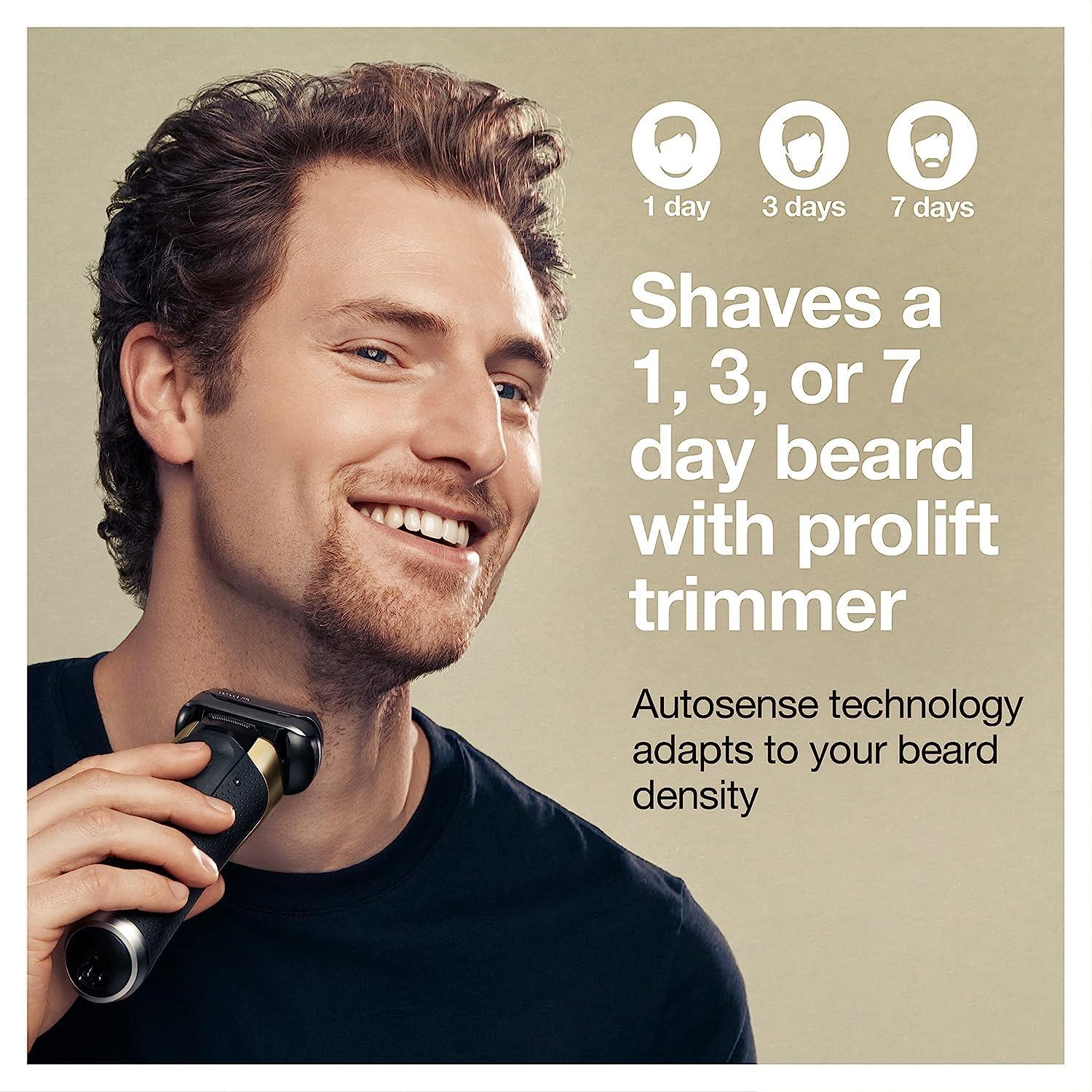 Braun Series 9 Pro 9419s Electric Shaver for Men, Wet & Dry Razor, Shaving Kit with 4+1 Head with ProLift Trimmer(9419s Shaver)