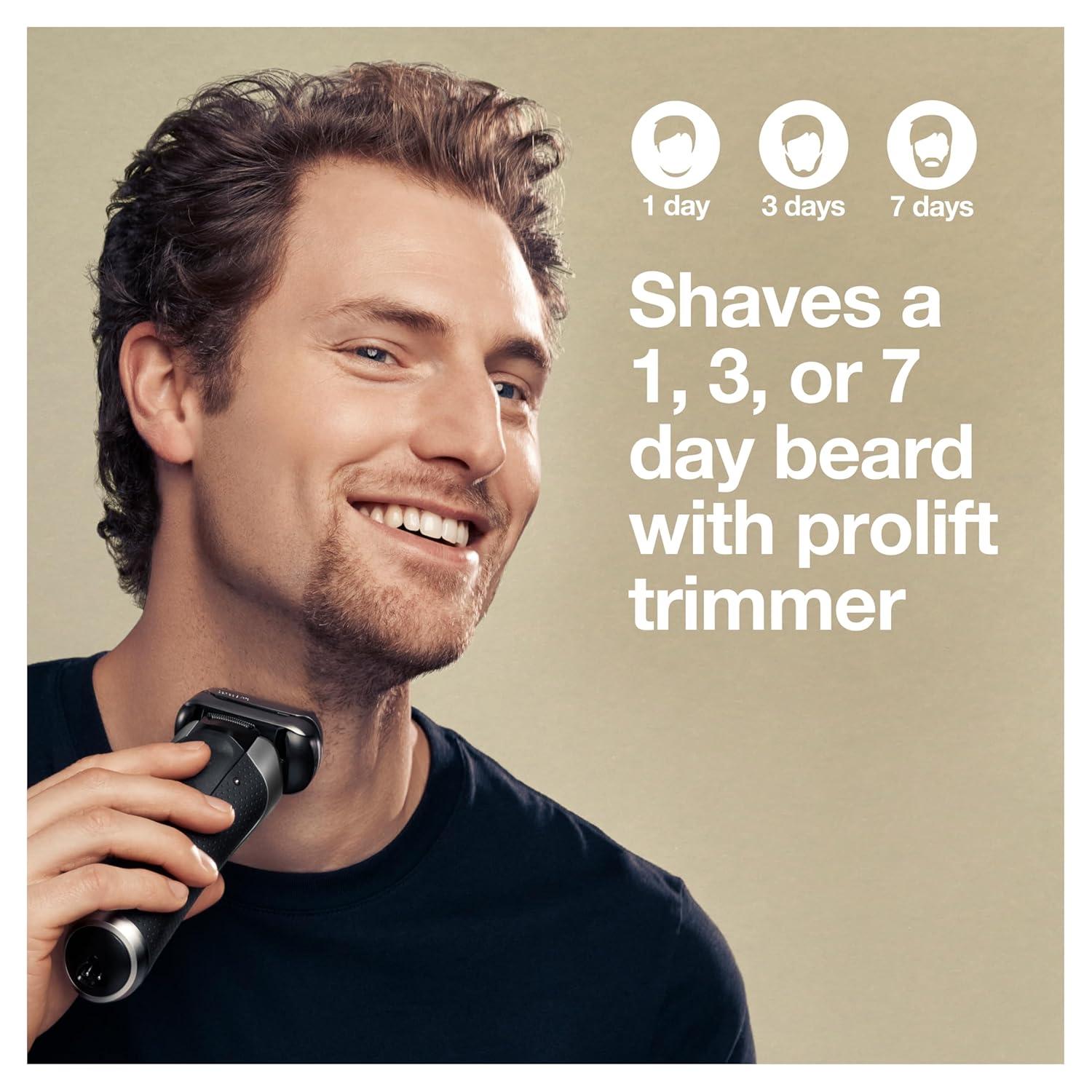 Braun Series 9 Pro 9419s Electric Shaver for Men, Wet & Dry Razor, Shaving Kit with 4+1 Head with ProLift Trimmer(9465cc Shaver)