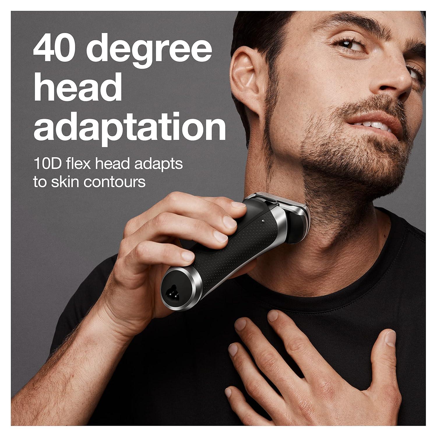 Braun Series 9 Pro 9487cc Electric Razor for Men, Wet & Dry, Rechargeable, Electric Shaver with Clean & Charge Station and ProCare Attachment, Holiday Gifts for Men(9330s)