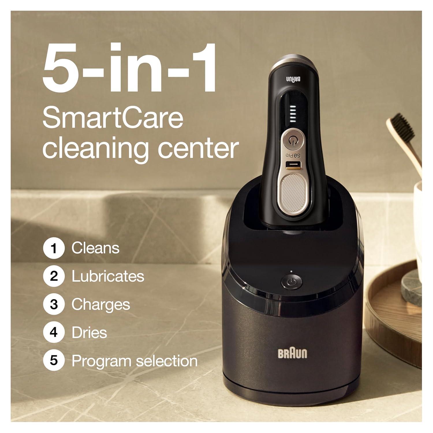 Braun Series 9 Pro 9460cc Electric Razor, Waterproof Foil Shaver, Wet/Dry Use, ProLift Beard Trimmer, 5-in-1 Cleaning & Charging SmartCare Center(9460cc Shaver)