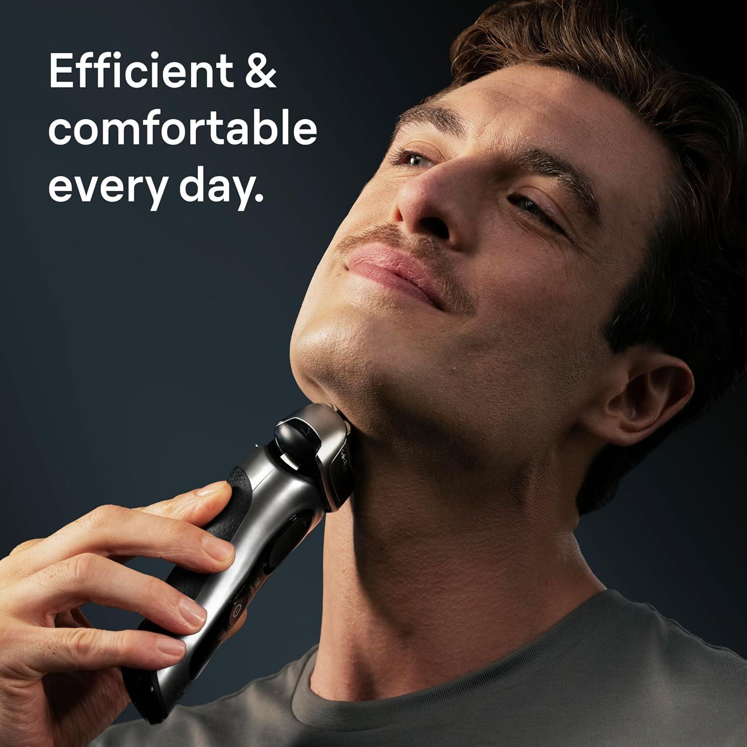 Braun Series 8 Electric Shaver, Shaving Kit with 4+1 Shaving Elements, Precision Long Hair Trimmer, SmartCare Center, PowerCase