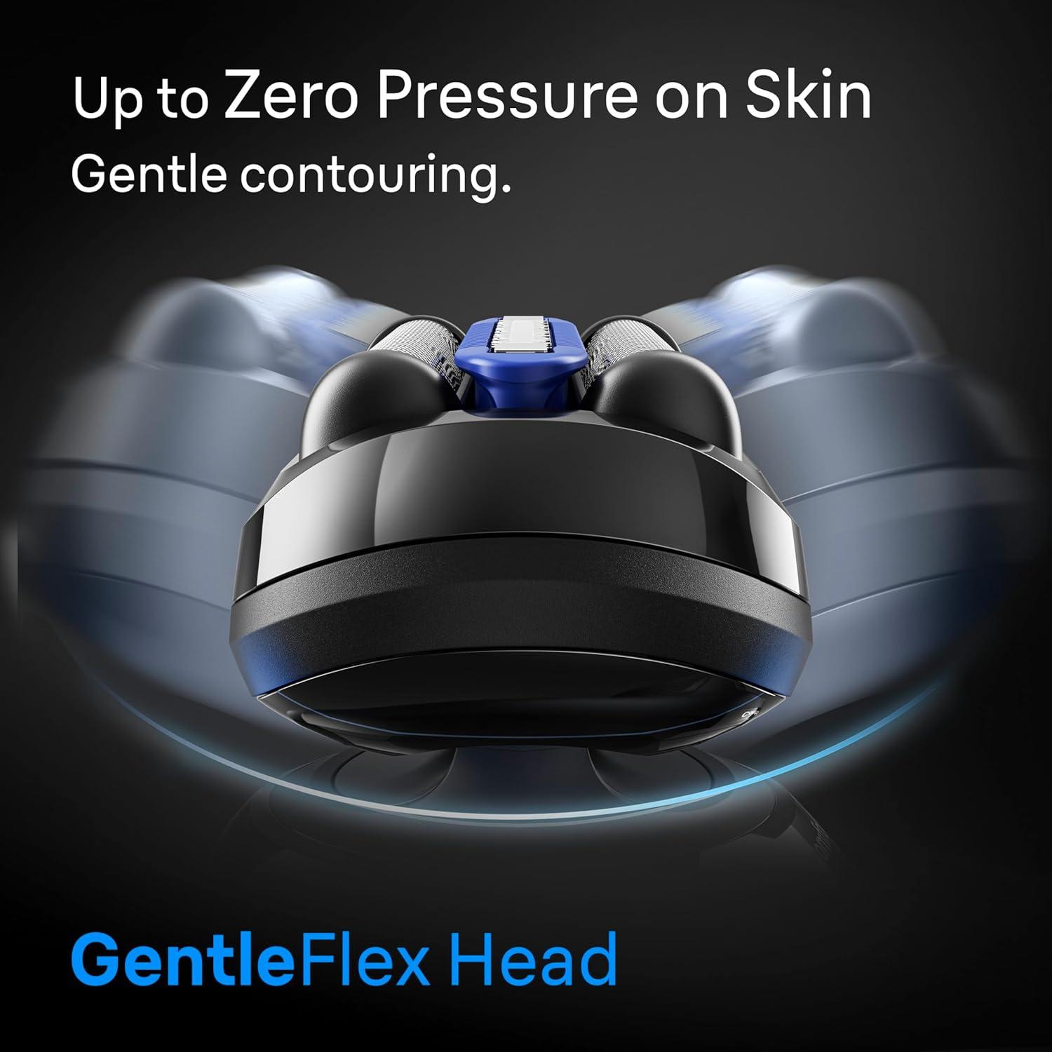 Braun Electric Shaver for Men, Series 6 6177cc, Wet & Dry Shave, Turbo & Gentle Shaving Modes, Foil Shaver, Blue(6177ps)