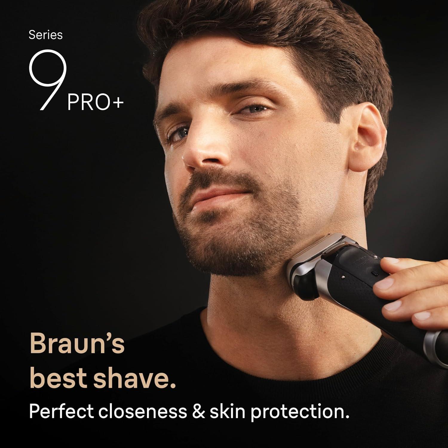 Braun Series 9 PRO+ Electric Shaver, Pro SensoAdapt, 6in1 SmartCare Center, Wet & Dry Razor, 9660CCPS, Black(9697cc)