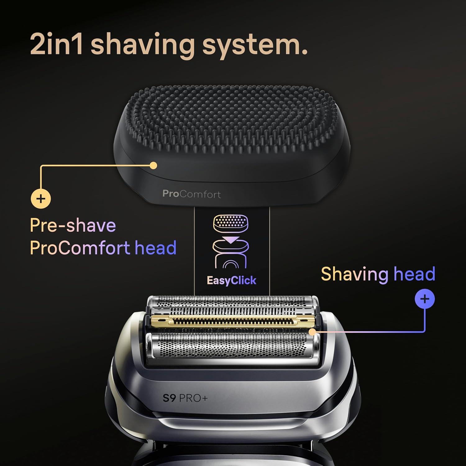 Braun Series 9 PRO+ Electric Shaver, Pro SensoAdapt, 6in1 SmartCare Center, Wet & Dry Razor, 9660CCPS, Black(9697cc)