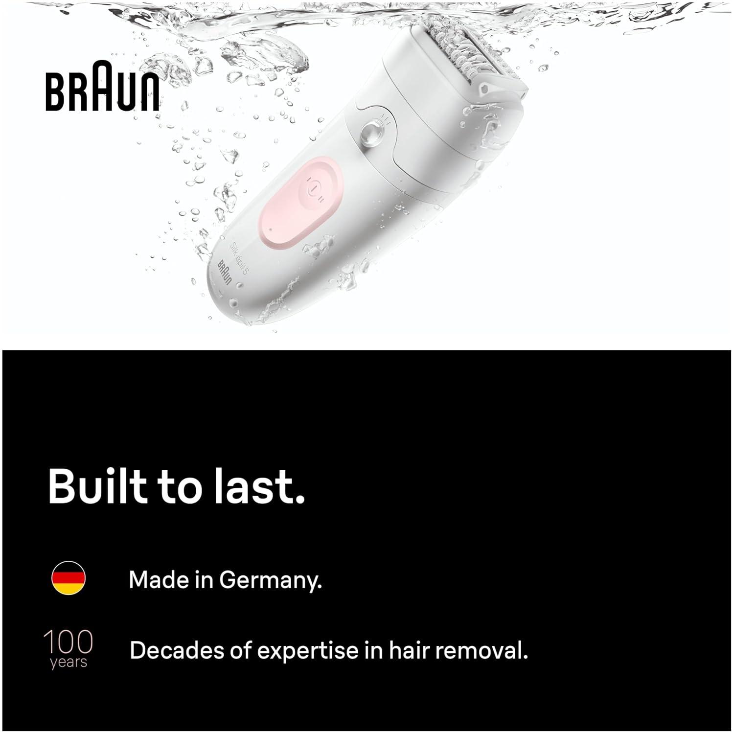 Braun Silk-épil 5 Epilator, Wet & Dry, Lasting Smooth Skin, SE5-230(Rose Gold)
