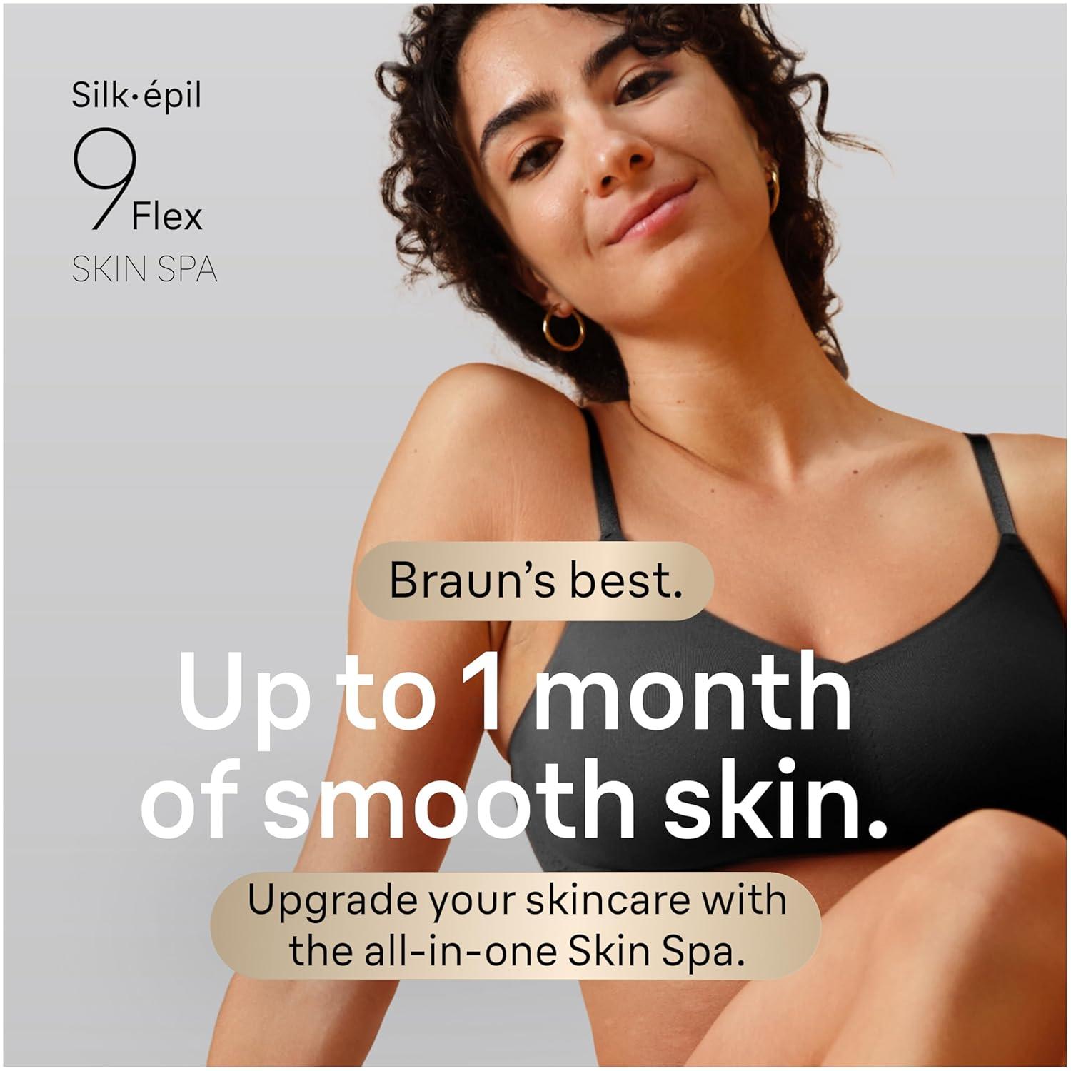 Braun Epilator Silk-épil 9, Hair Removal Device, Women Shaver & Trimmer, Pivoting Head, Wet and Dry Epilator, Includes Shaver Head and Trimmer Comb, SES9-030(9-481)