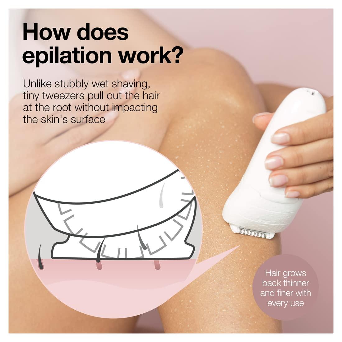 Braun Epilator Silk-épil 5 5-620, Hair Removal Device, Epilator for Women, Shaver & Trimmer, Cordless, Rechargeable, Wet & Dry, 6 Piece Set(SES5-810)