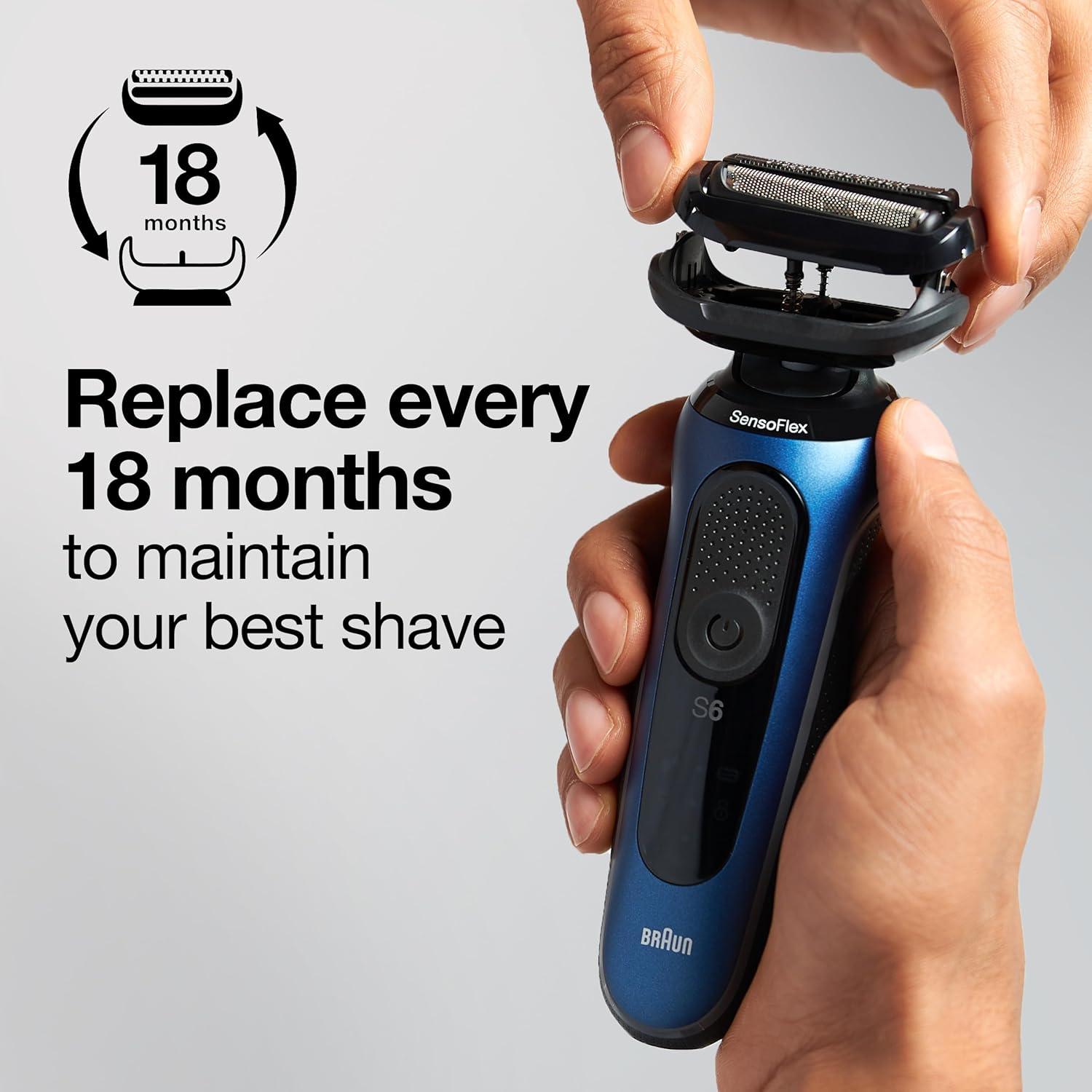 Braun Series 5 53B Electric Shaver Head, Black – Designed for Series 5 and Series 6 shavers (New Generation)(53b Replacement Head)
