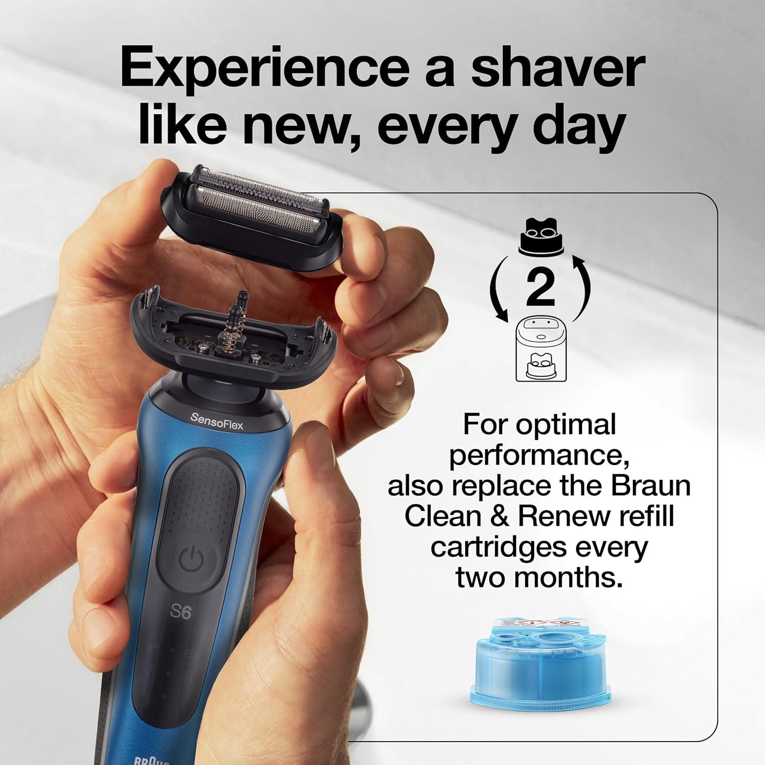 Braun Series 5 53B Electric Shaver Head, Black – Designed for Series 5 and Series 6 shavers (New Generation)(53b Replacement Head)