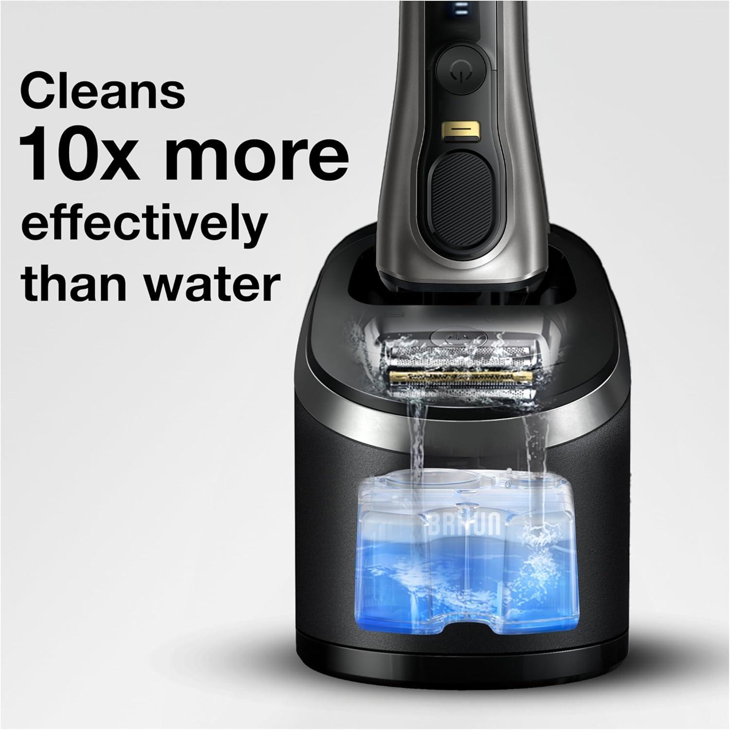Braun Clean & Renew Refill Cartridges CCR, Replacement Shaver Cleaner Liquid Solution for Clean&Charge System, Pack of 3(Lemon)