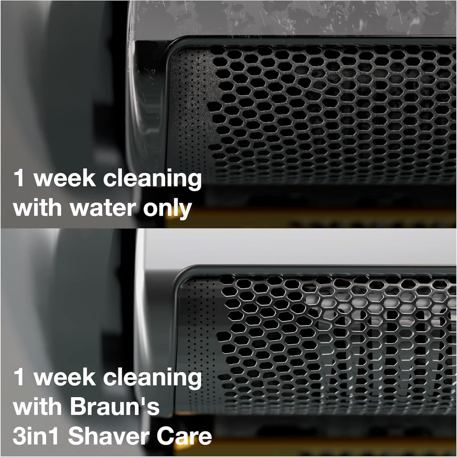 Braun Clean & Renew Refill Cartridges CCR, Replacement Shaver Cleaner Liquid Solution for Clean&Charge System, Pack of 3(Lemon)