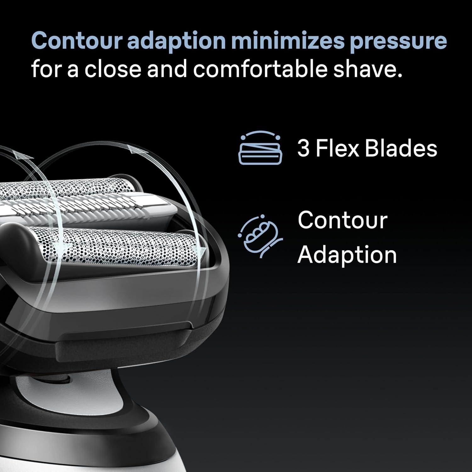 Braun Series 6 Electric Shaver Replacement Head with Sensitive Skinguard, Easily Attach Your Shaver Head, Compatible with New Generation Series 6 Shavers, 64B, Black