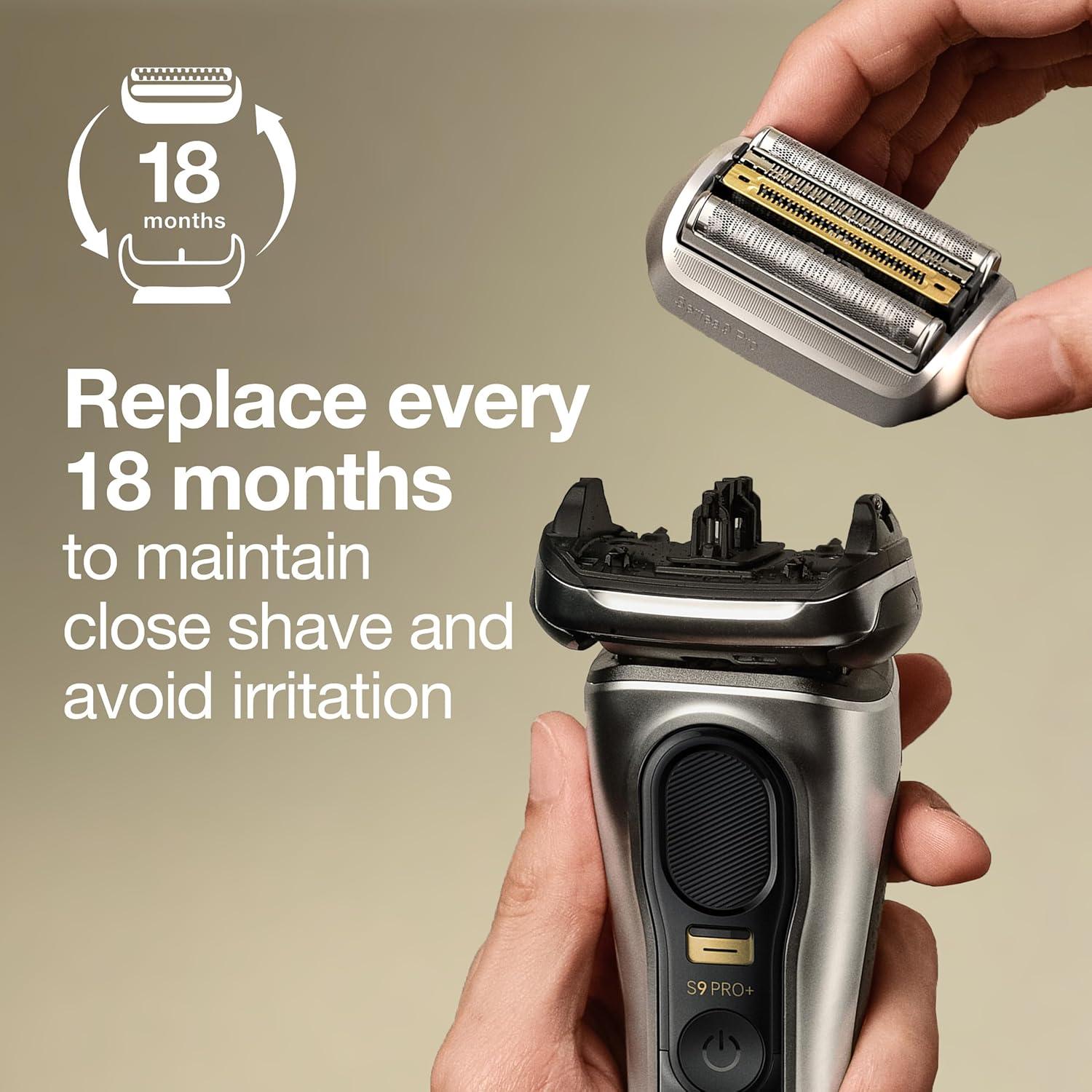 Series 9 Men’s Electric Shaver Head ORIGINAL Replacement Blade, Silver 94M(1 Count (Pack of 1))
