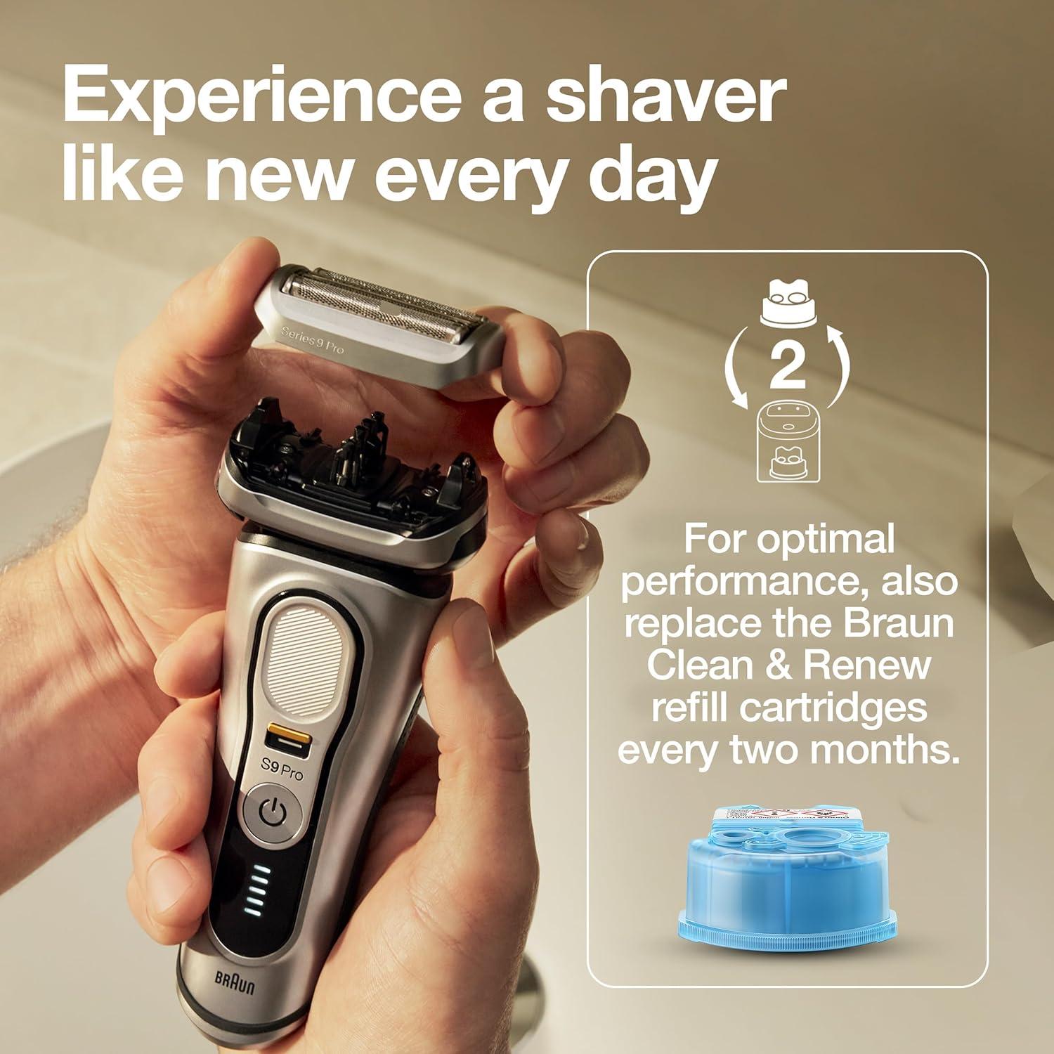 Series 9 Men’s Electric Shaver Head ORIGINAL Replacement Blade, Silver 94M(1 Count (Pack of 1))