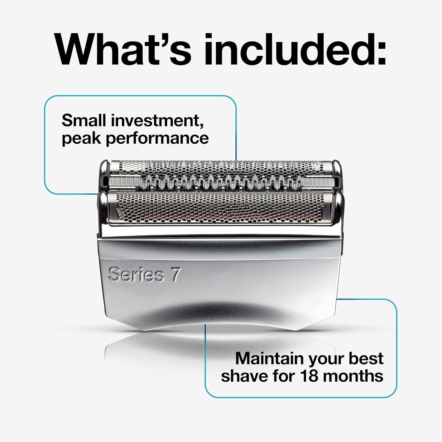 Braun Series 7 70S Electric Shaver Head Replacement Cassette – Silver(1 Count (Pack of 1))