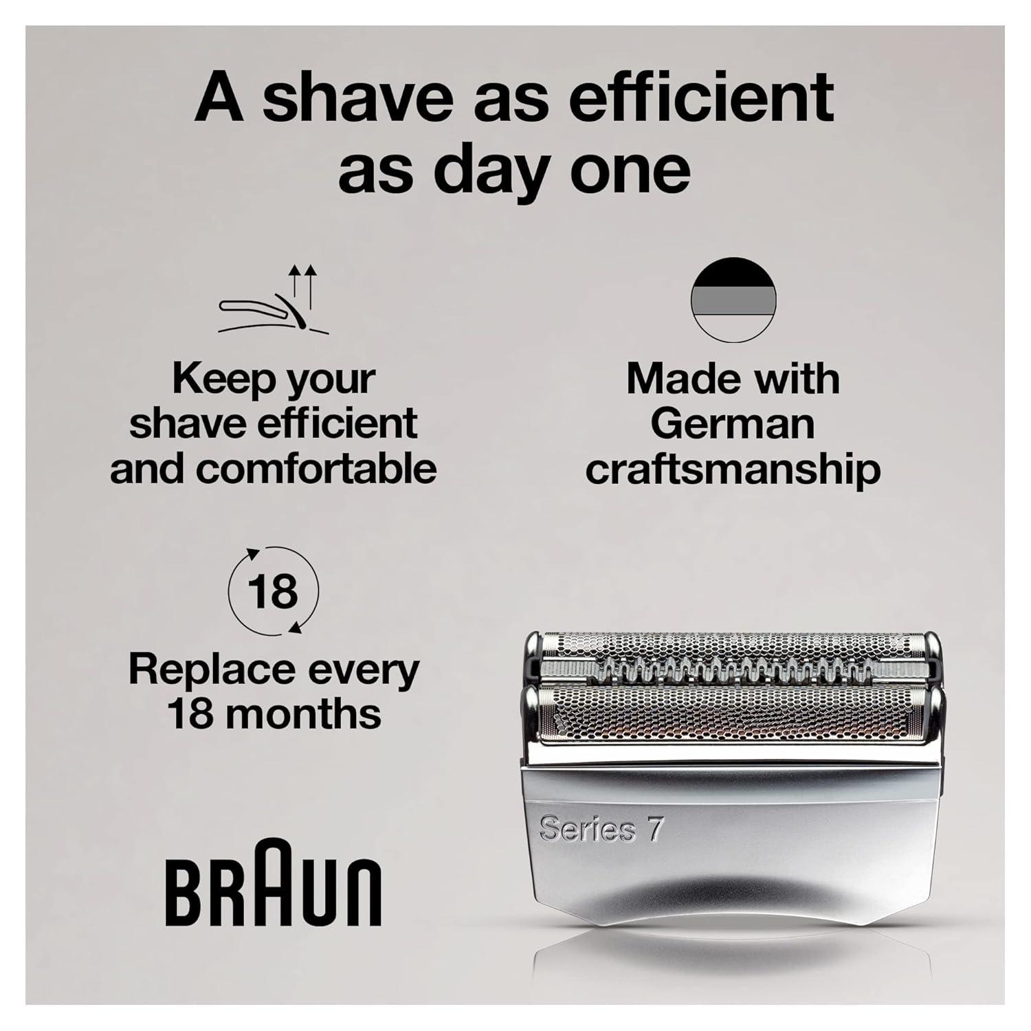 Braun Series 7 70S Electric Shaver Head Replacement Cassette – Silver(1 Count (Pack of 1))