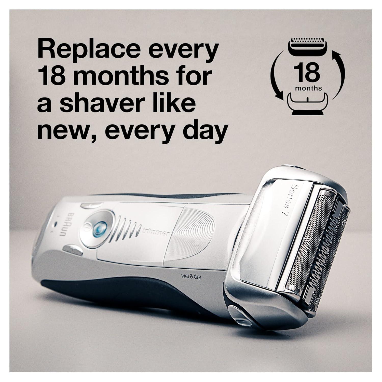 Braun Series 7 70S Electric Shaver Head Replacement Cassette – Silver(1 Count (Pack of 1))