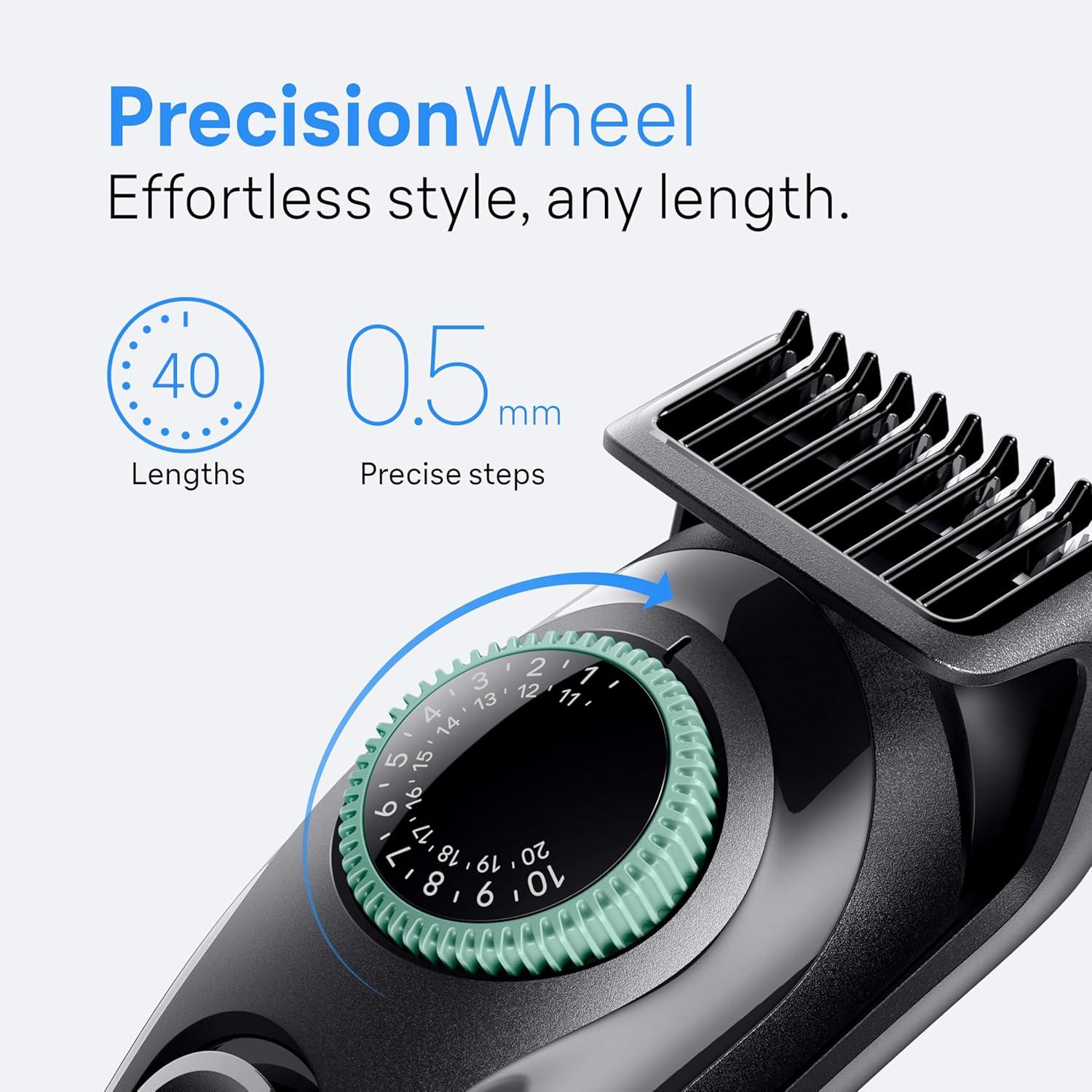 Braun All-in-One Style Kit Series 3 3470, 8-in-1 Trimmer for Men with BeardTrimmer, Ear & NoseTrimmer, Hair Clippers & More, Ultra-Sharp Blade, 40 Length Settings, Washable(Silver)