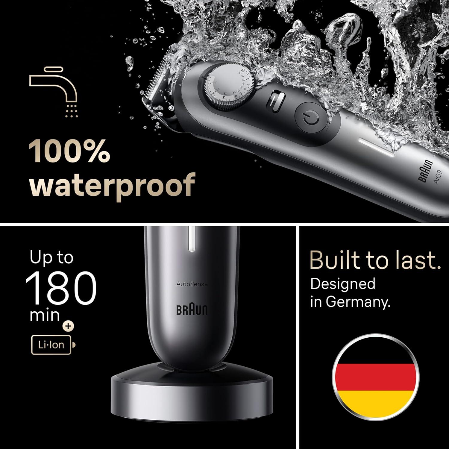 Braun Series 9 All-in-One Beard & Body Grooming Kit for Men, Cordless Trimmer, Hair Clippers & Shaver for Face, Hair & Body with Gillette Labs Razor, AIO 9530(AIO9440)