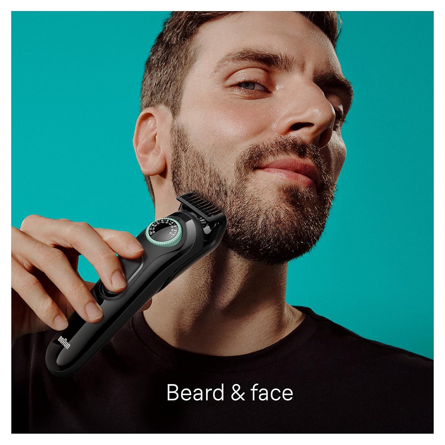 Braun All-in-One Style Kit Series 3 3470, 8-in-1 Trimmer for Men with BeardTrimmer, Ear & NoseTrimmer, Hair Clippers & More, Ultra-Sharp Blade, 40 Length Settings, Washable(Black)