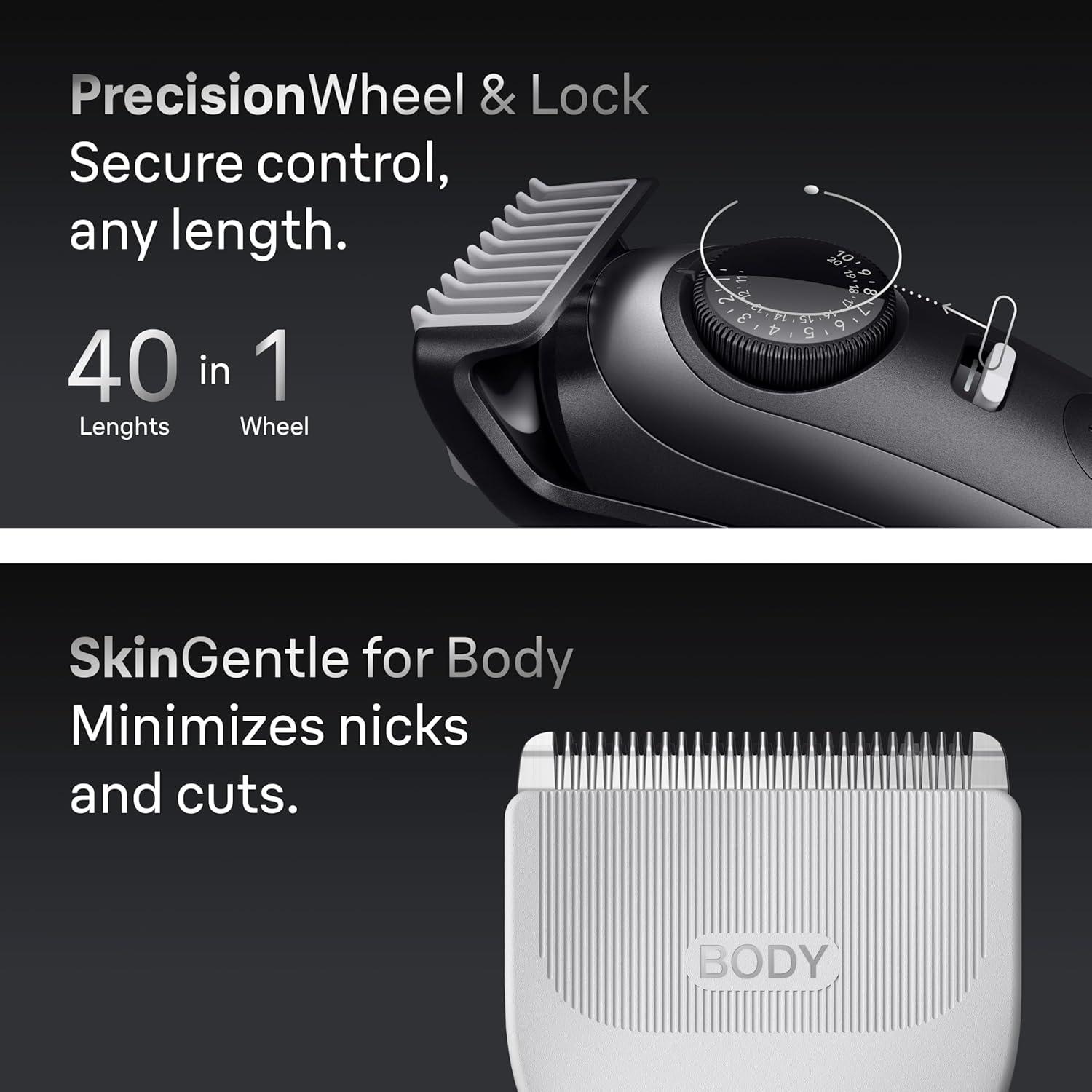 Braun Series 9 All-in-One Beard & Body Grooming Kit for Men, Cordless Trimmer, Hair Clippers & Shaver for Face, Hair & Body with Gillette Labs Razor, AIO 9530(AIO9530)