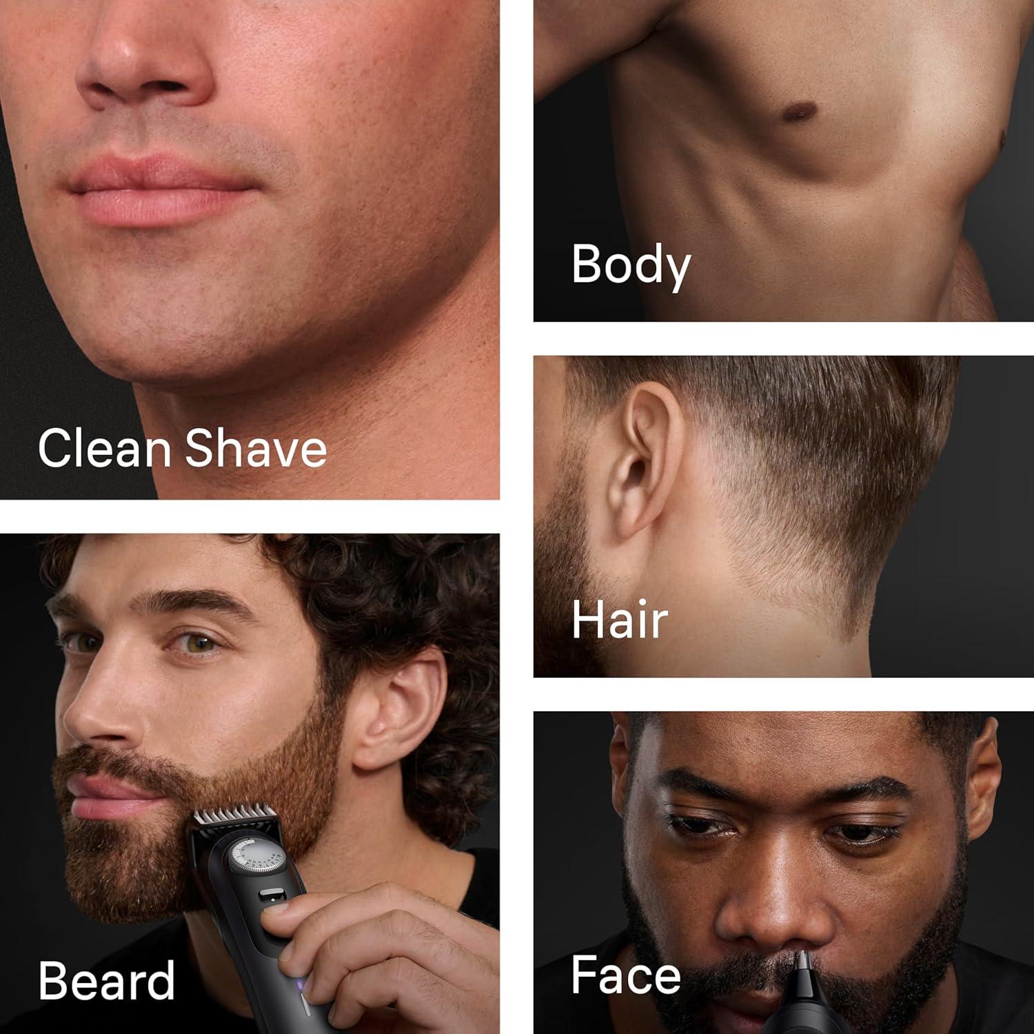Braun Series 9 PRO All-in-One Beard & Body Grooming Kit for Men, Cordless Trimmer, Hair Clippers & Shaver for Face, Hair & Body with Gillette Labs Razor, AIO 9550(AIO9555)